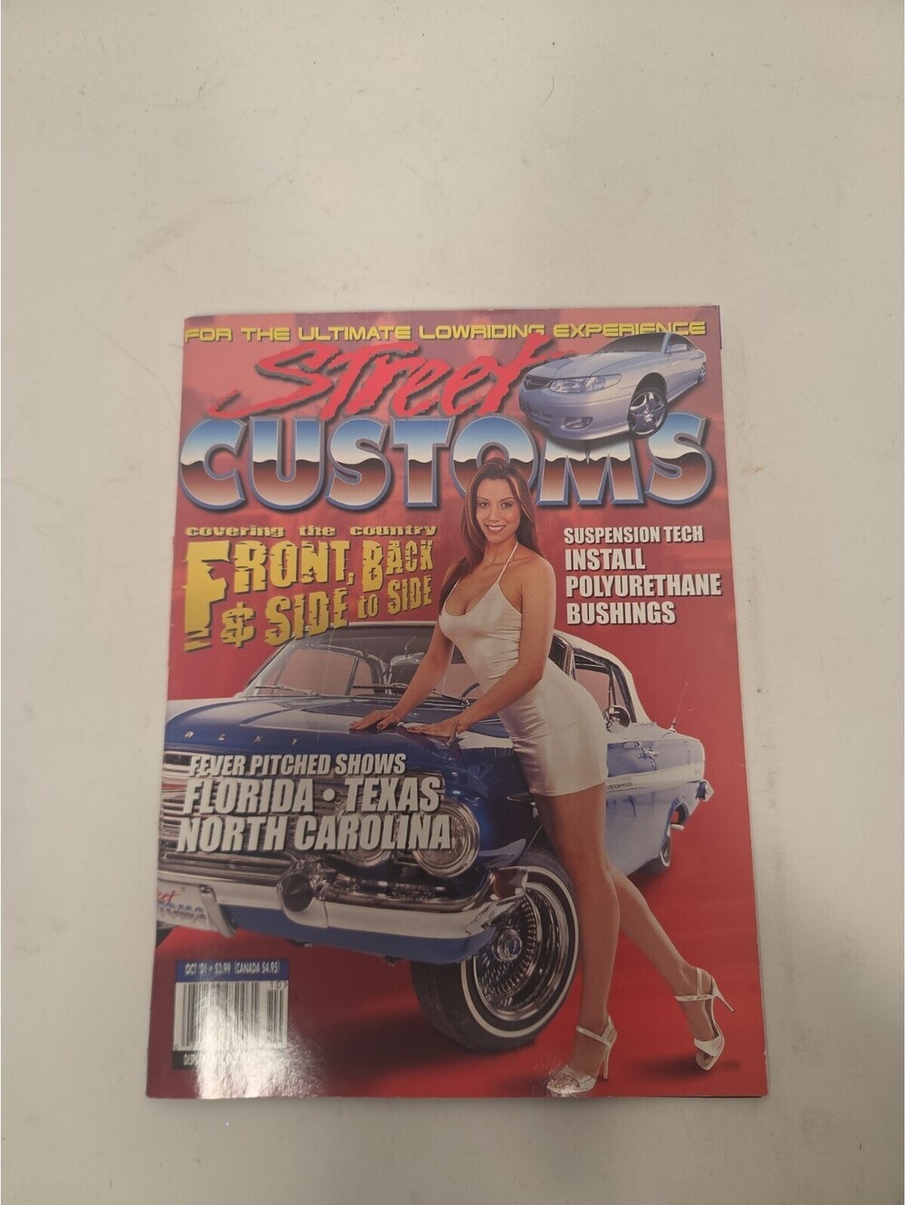 Street Customs Magazine October 2001 Front Back & Side to Side Lowrider...
